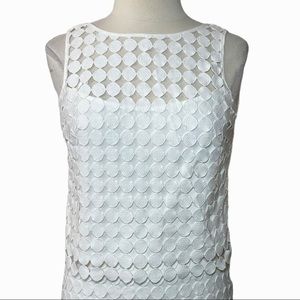 WHBM white LACE CUT-OUT TOP
